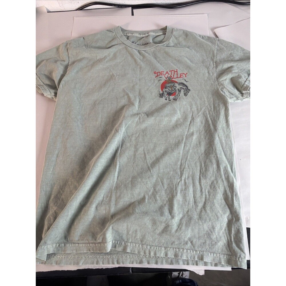 Bowery Supply Co Men’s Death Valley Graphic Logo Tee Gray Crew Neck Medium